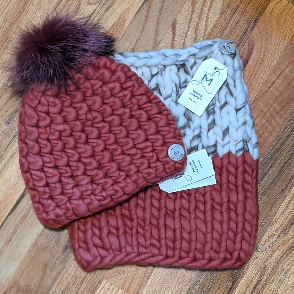 NWT Mischa Lambert Beanie/Snood Combo